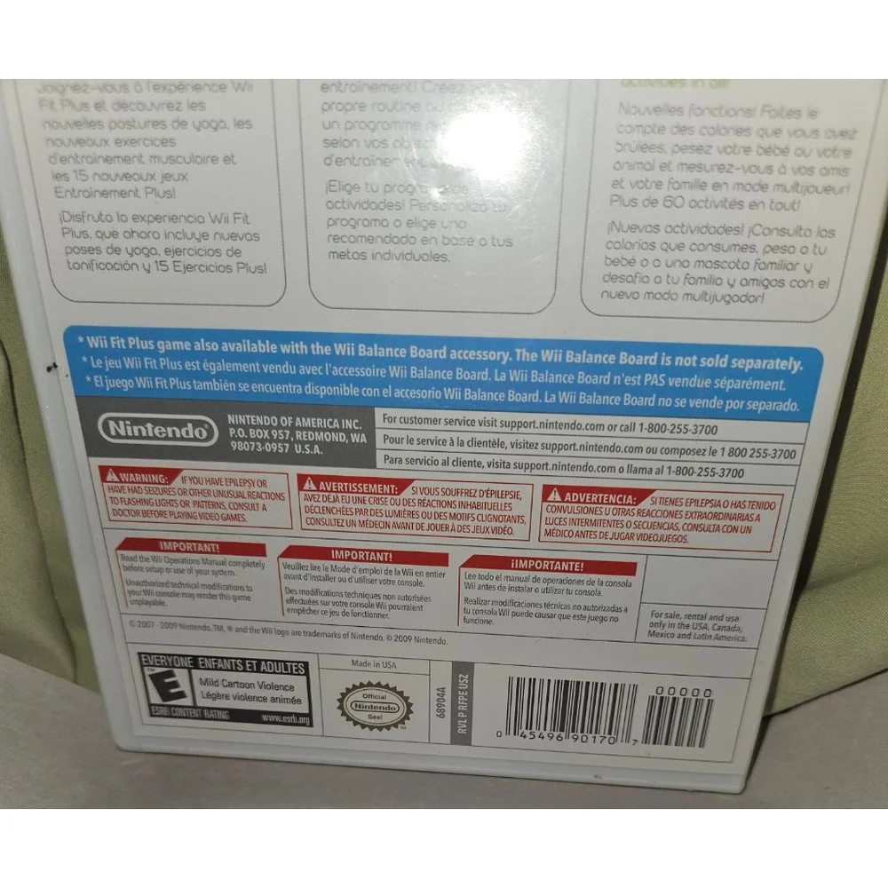 Nintendo Wii Fit Plus Game - SEALED